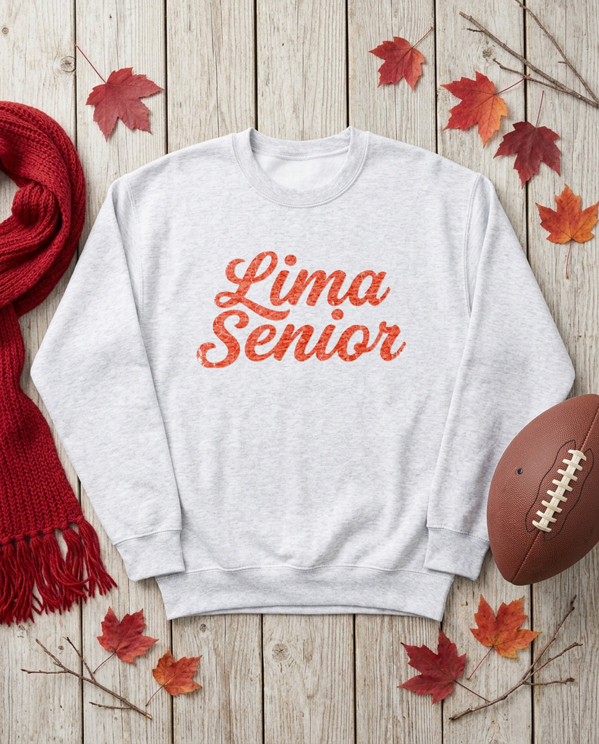 Lima Senior Heritage Script Crewneck - Sport Grey