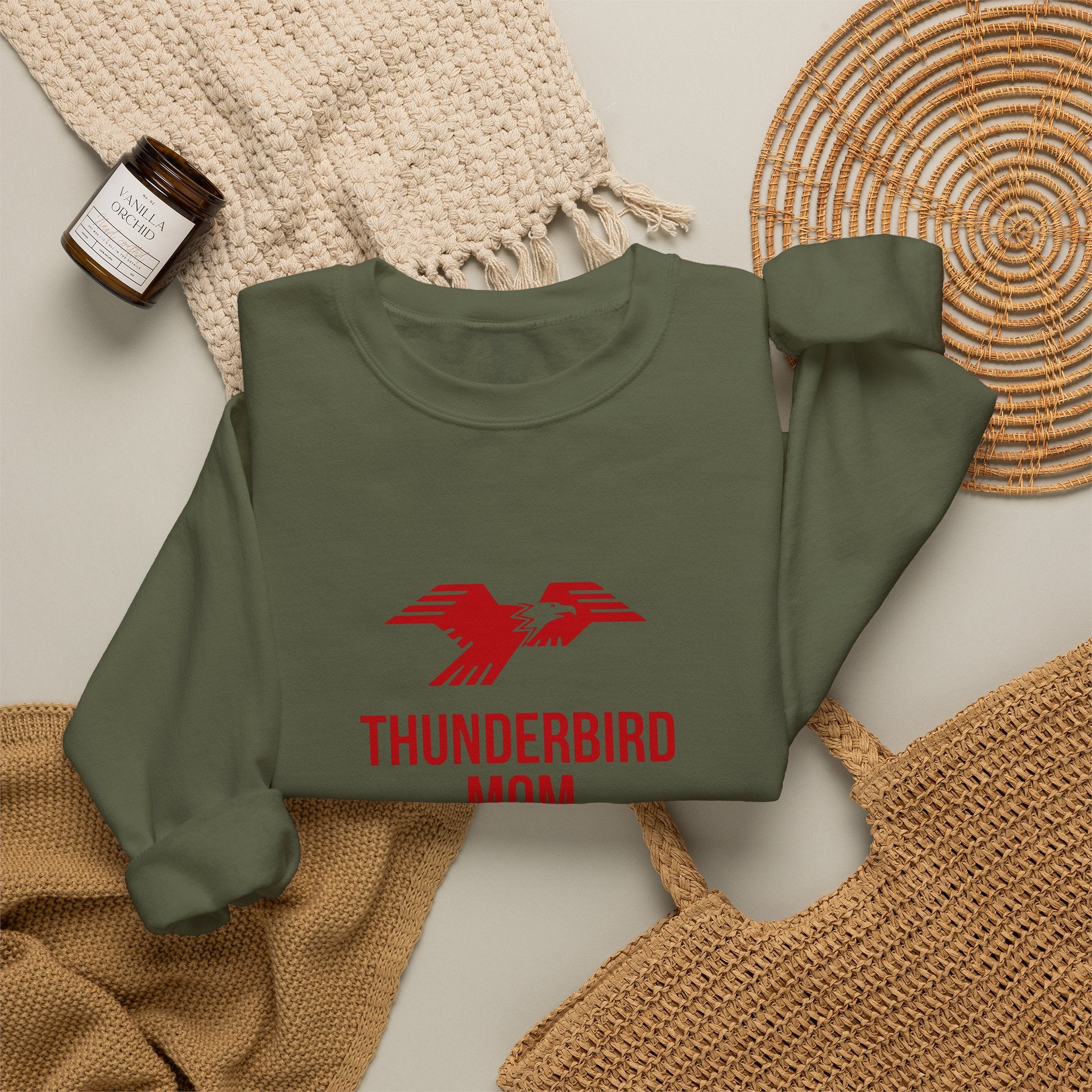 Lima Central Catholic Thunderbird Mom Crewneck
