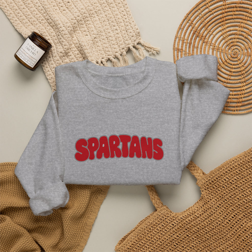 Lima Senior Spartans Bubble Crewneck