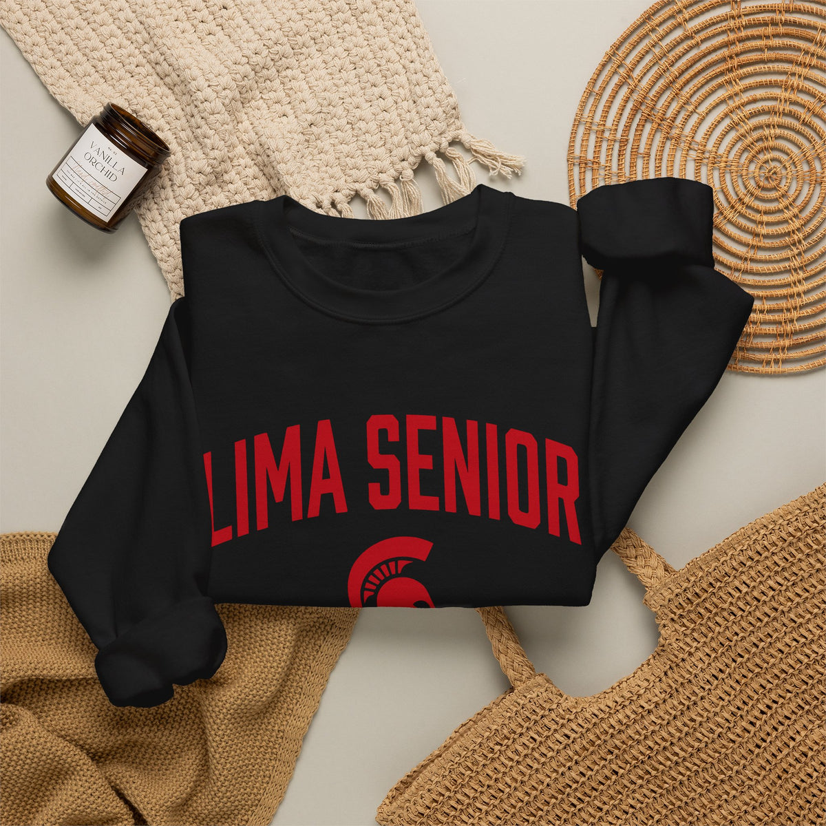 Lima Senior Football Stack Crewneck