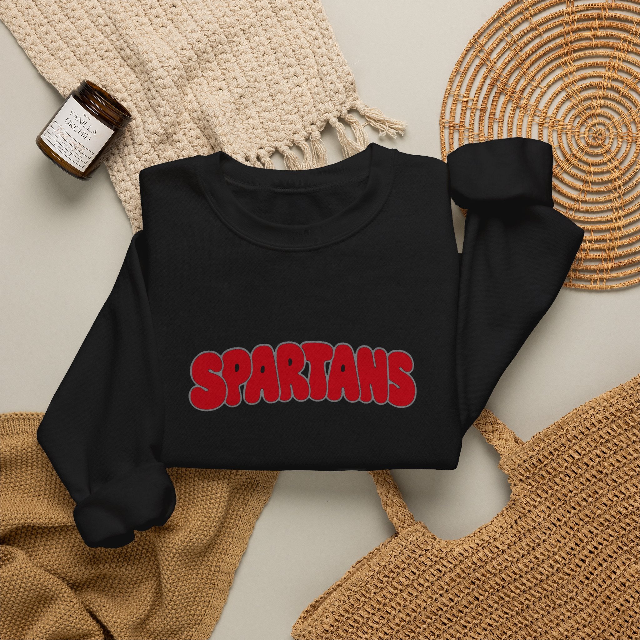 Lima Senior Spartans Bubble Crewneck