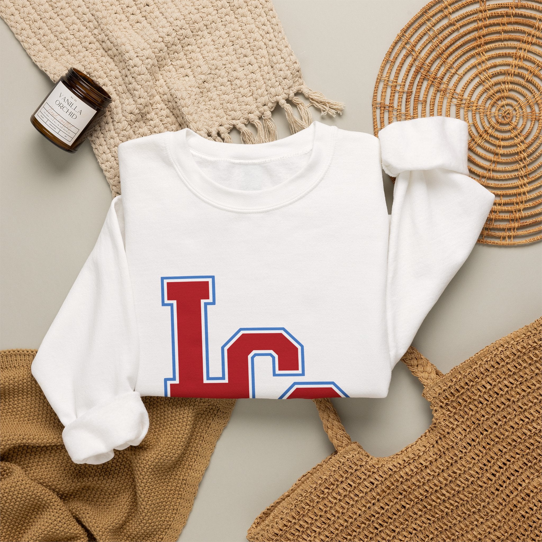 Lima Central Catholic LCC Monogram Crewneck