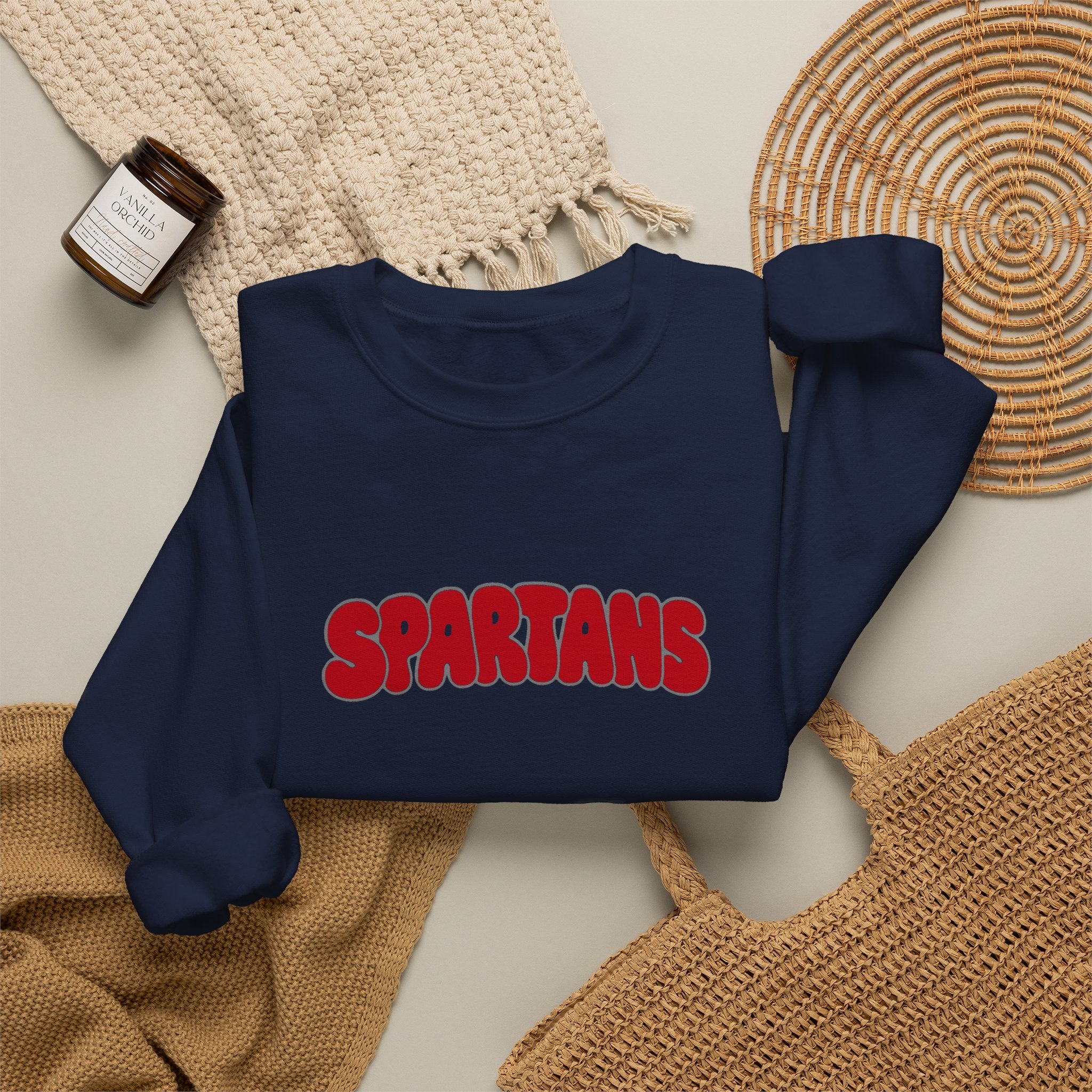 Lima Senior Spartans Bubble Crewneck