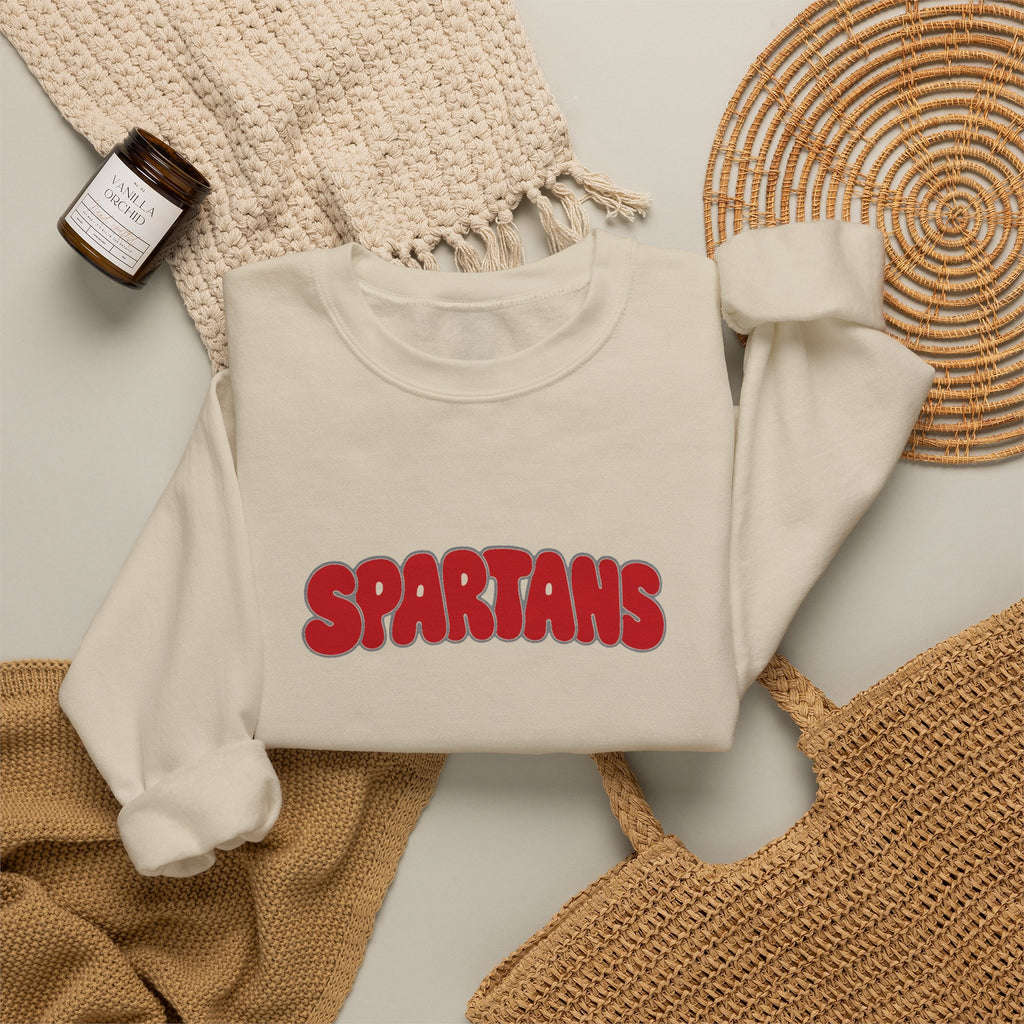 Lima Senior Spartans Bubble Crewneck