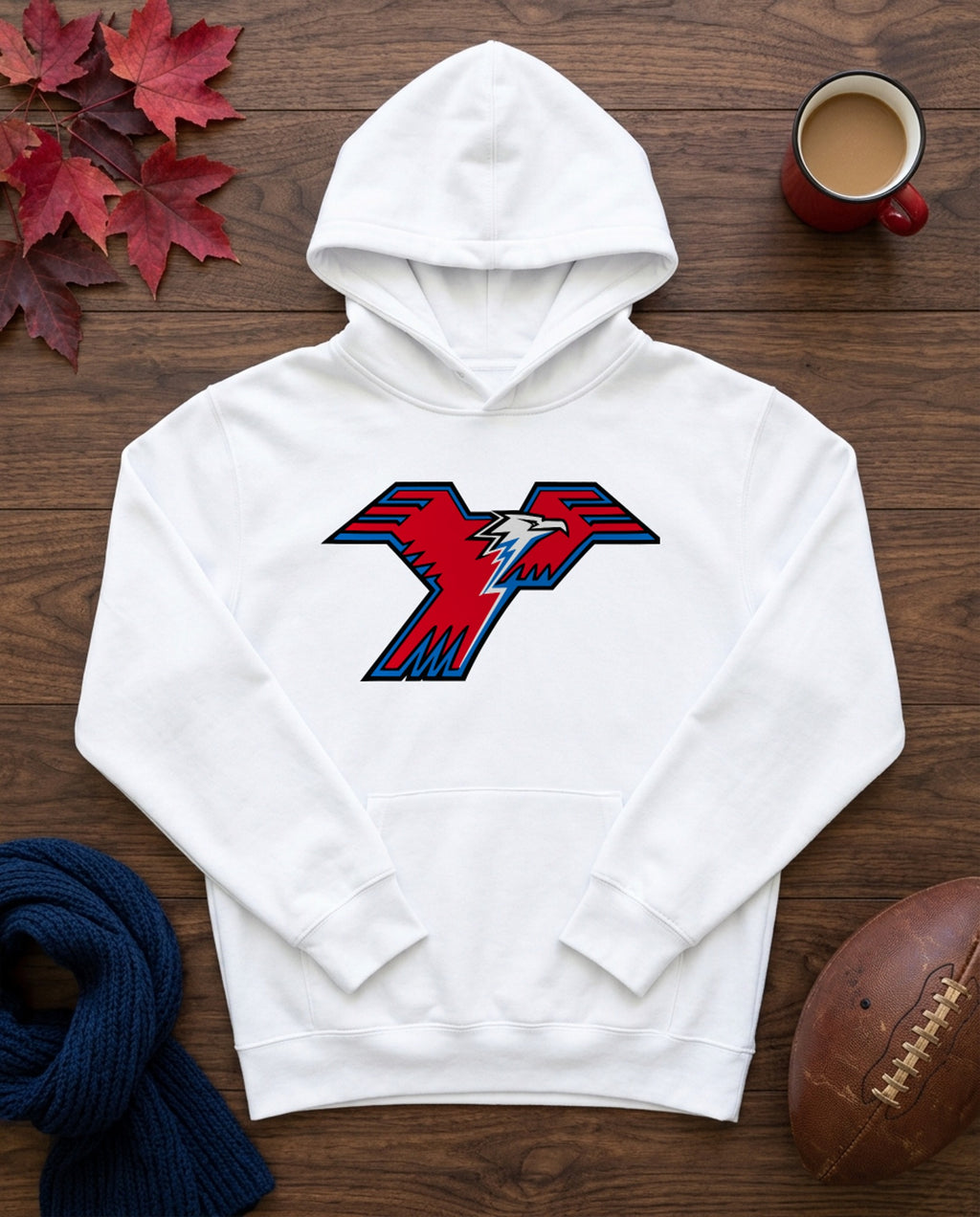 Lima Central Catholic Modern Bold Hoodie - White