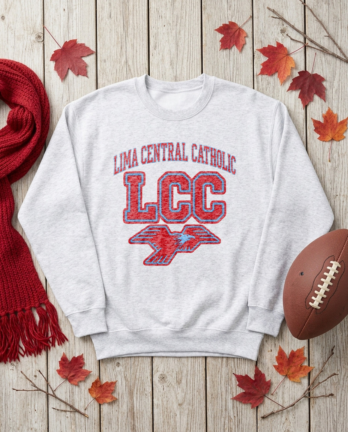 Lima Central Catholic Varsity Lockup Crewneck - Sport Grey