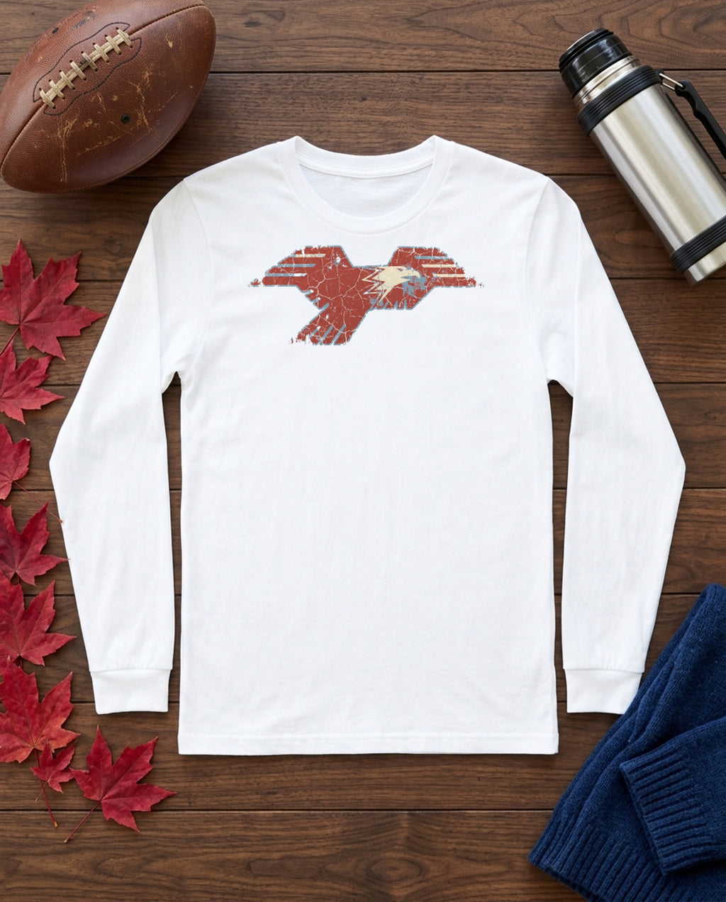 Lima Central Catholic Vintage Mark Long Sleeve - White