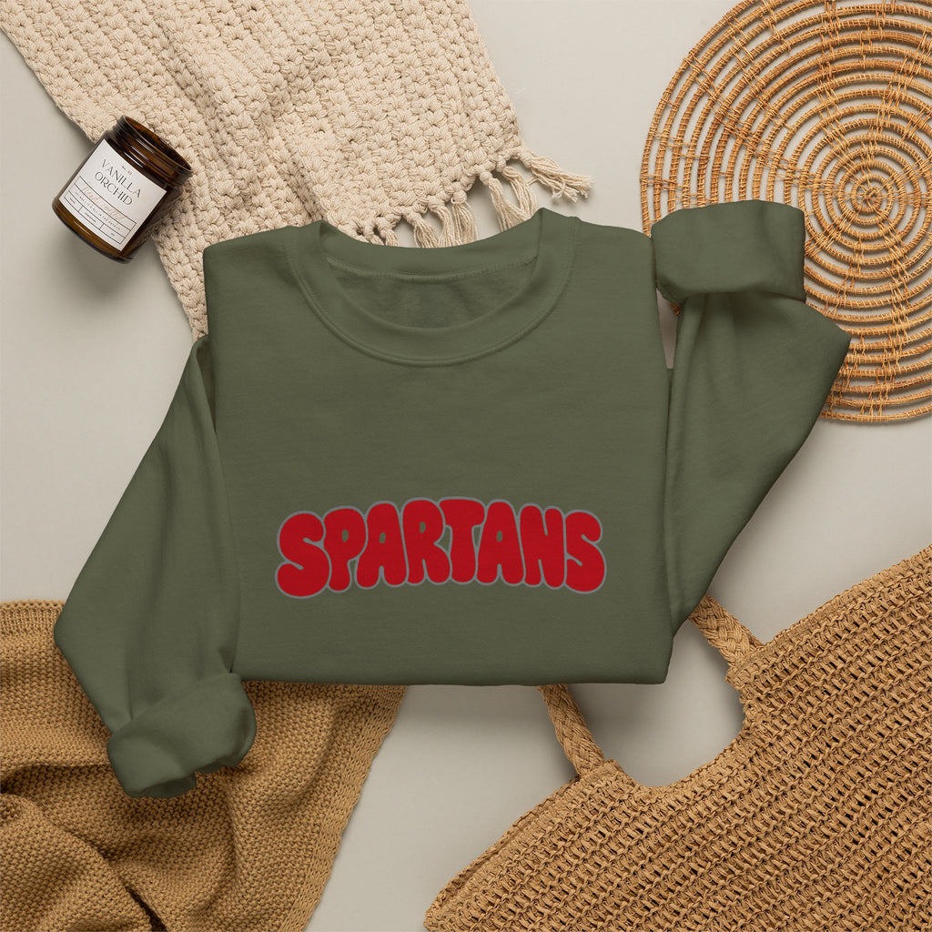 Lima Senior Spartans Bubble Crewneck