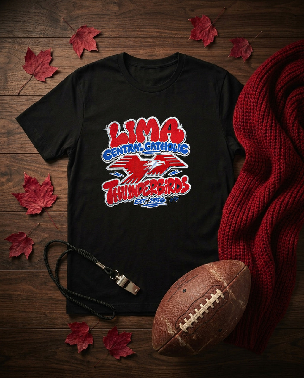 Lima Central Catholic Streetwear Youth Tee - Black