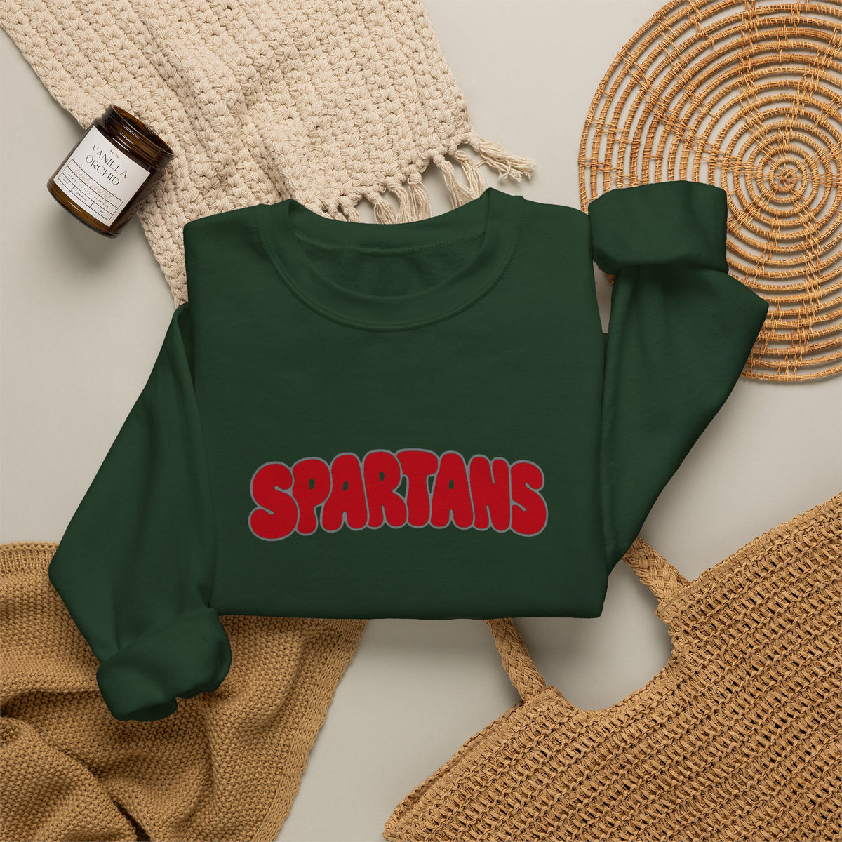 Lima Senior Spartans Bubble Crewneck