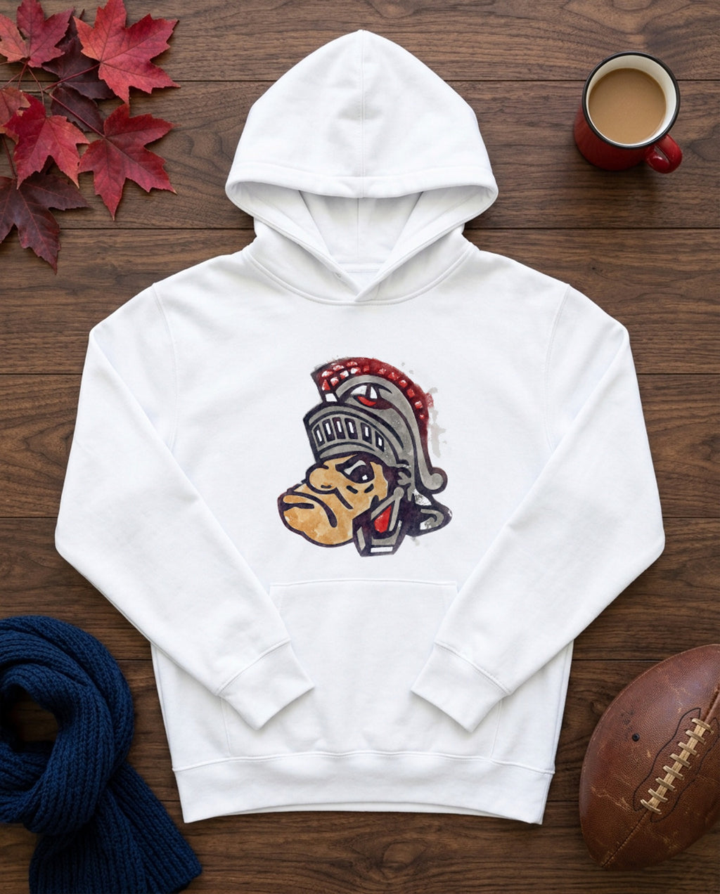 Lima Senior Watercolor Hoodie - White