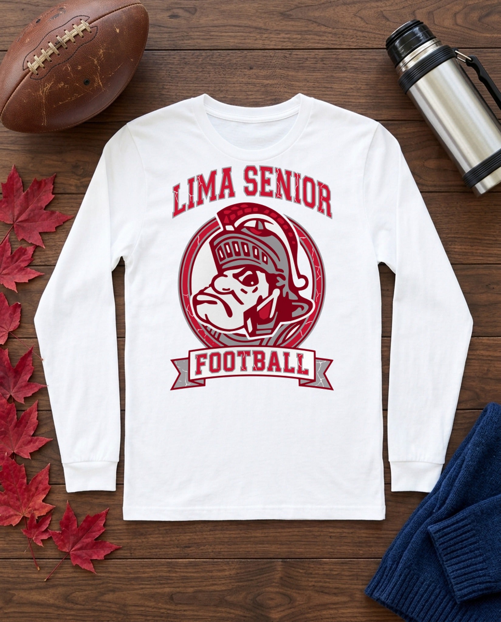 Lima Senior Crest Badge Long Sleeve - White