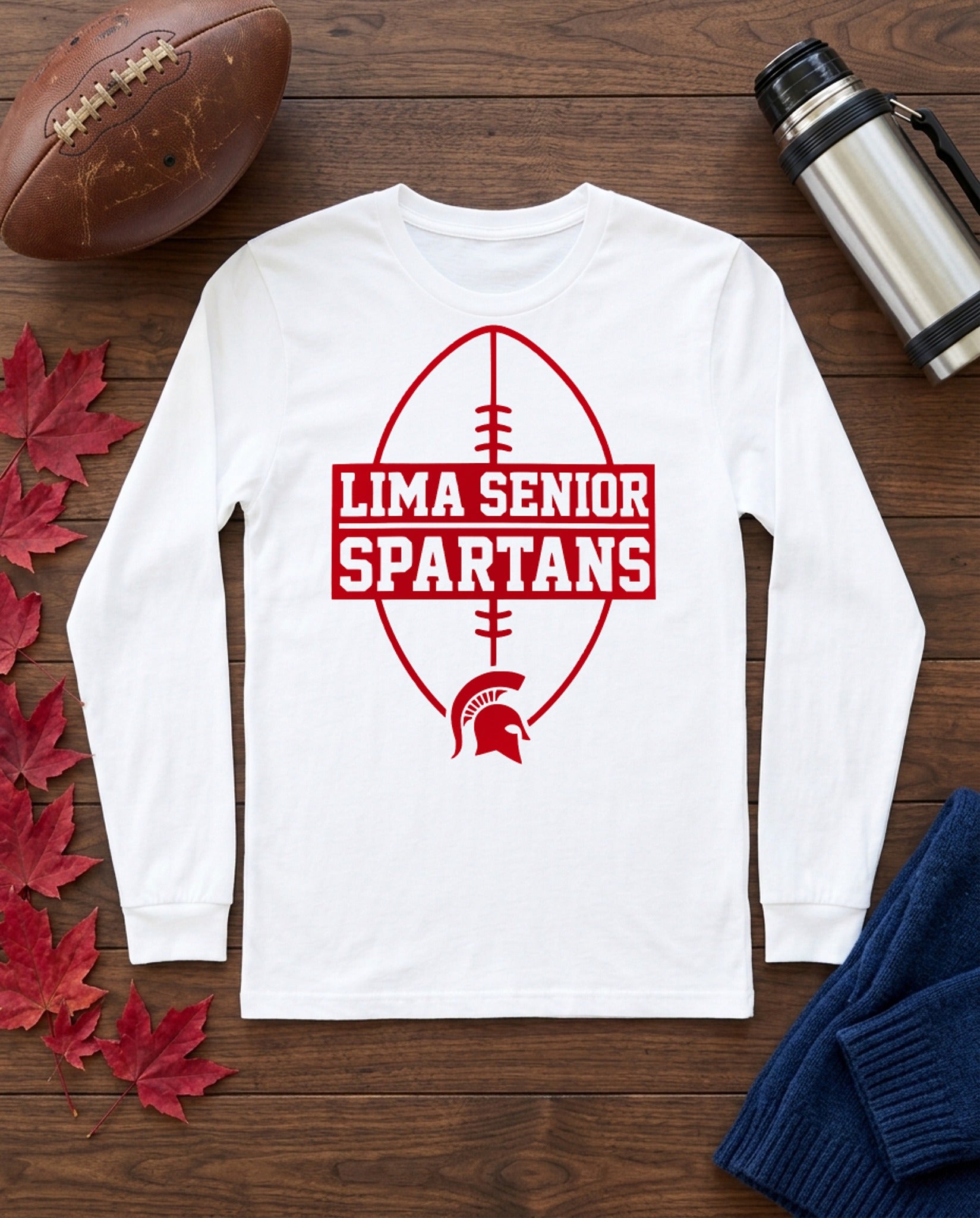 Lima Senior Gridiron Long Sleeve - White