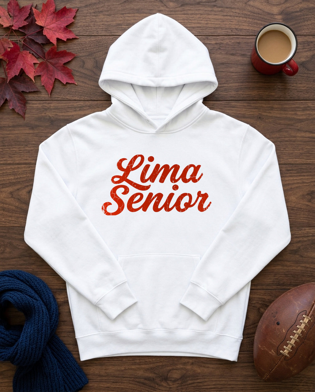 Lima Senior Script Hoodie - White