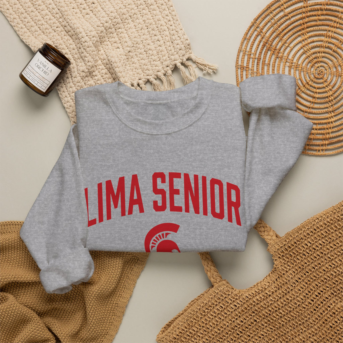 Lima Senior Football Stack Crewneck