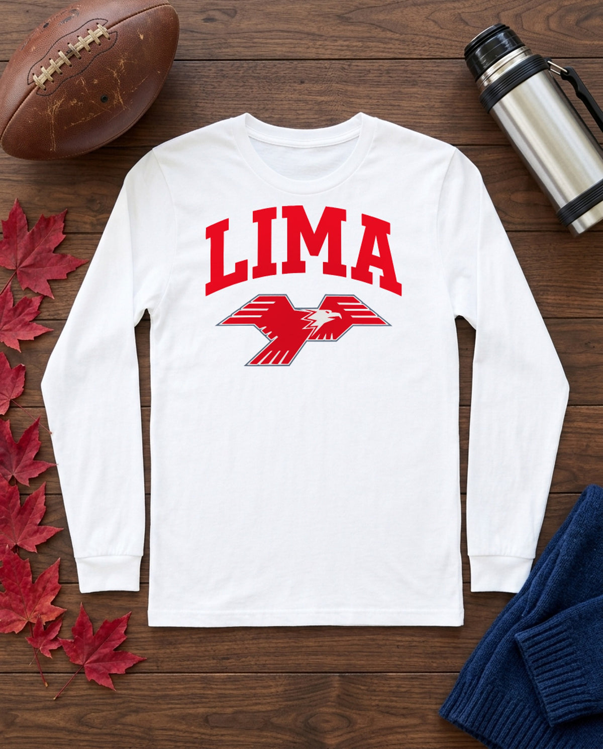 Lima Central Catholic Hometown Long Sleeve - White