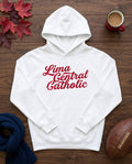 Lima Central Catholic Script Hoodie - White