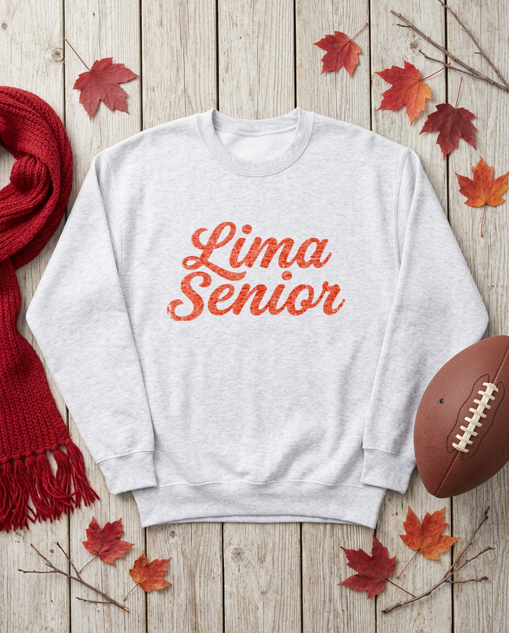 Lima Senior Script Crewneck - Sport Grey