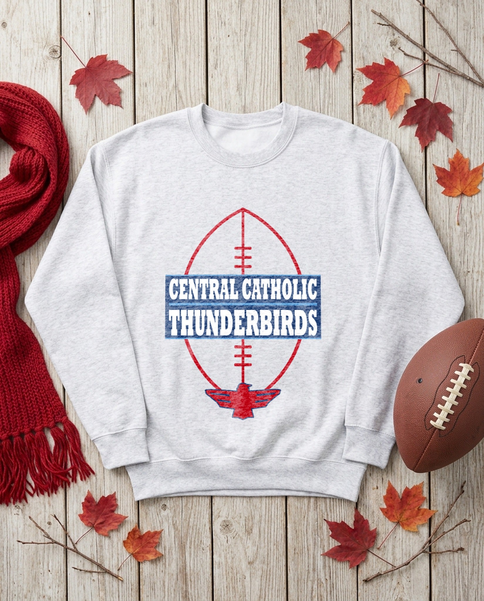 Lima Central Catholic Gridiron Crewneck - Sport Grey