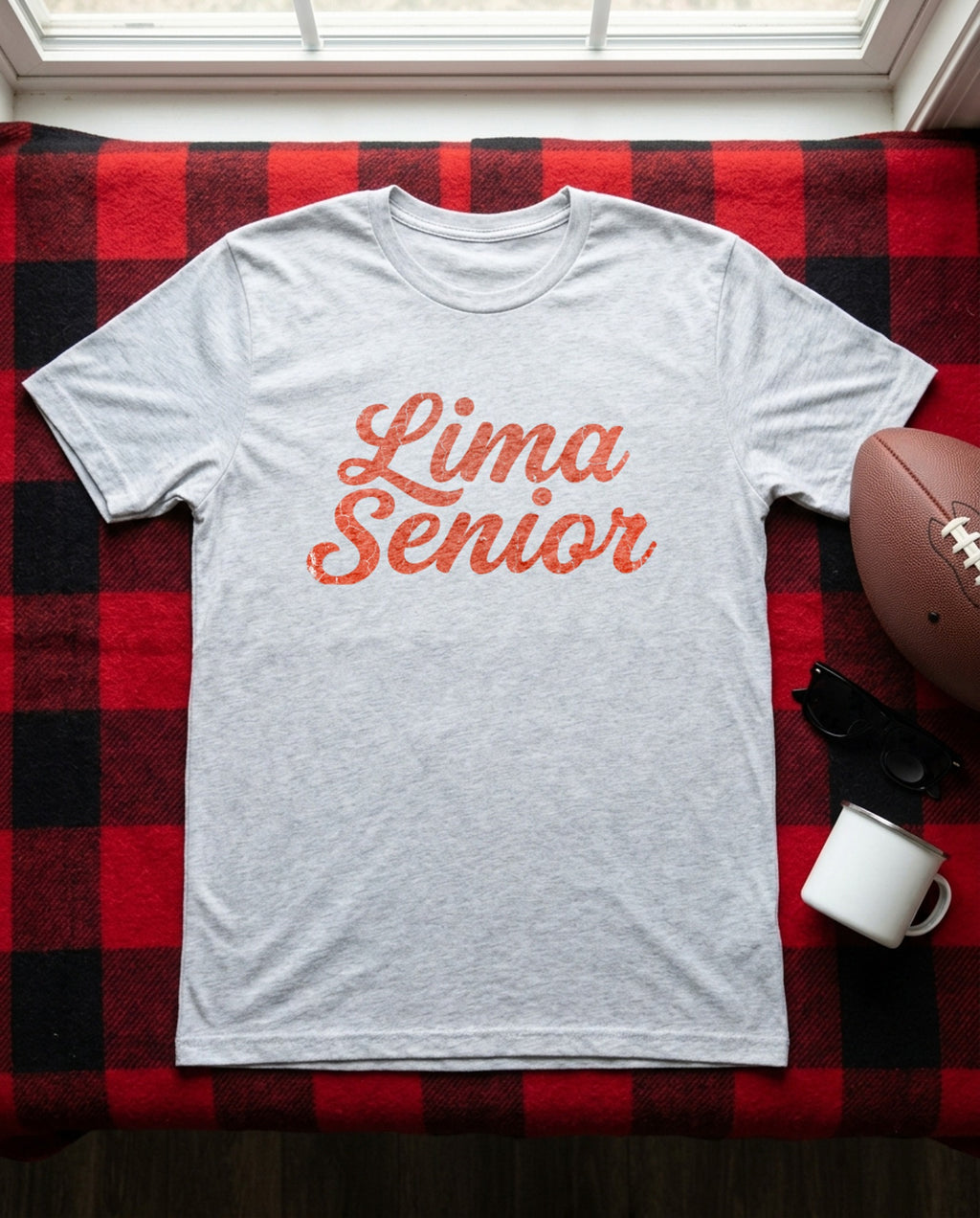 Lima Senior Heritage Script Tee - Sport Grey