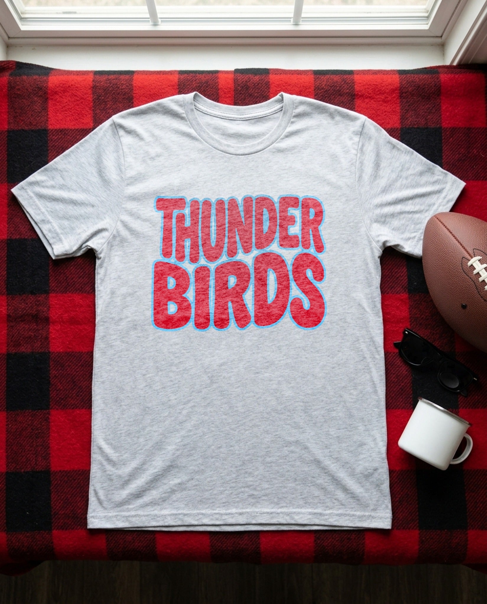 Lima Central Catholic Thunderbirds Bubble Tee - Sport Grey