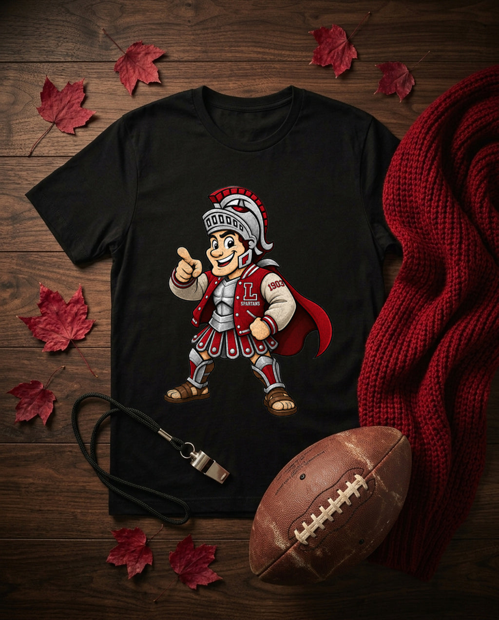 Lima Senior Hand Drawn Mascot Tee - Black