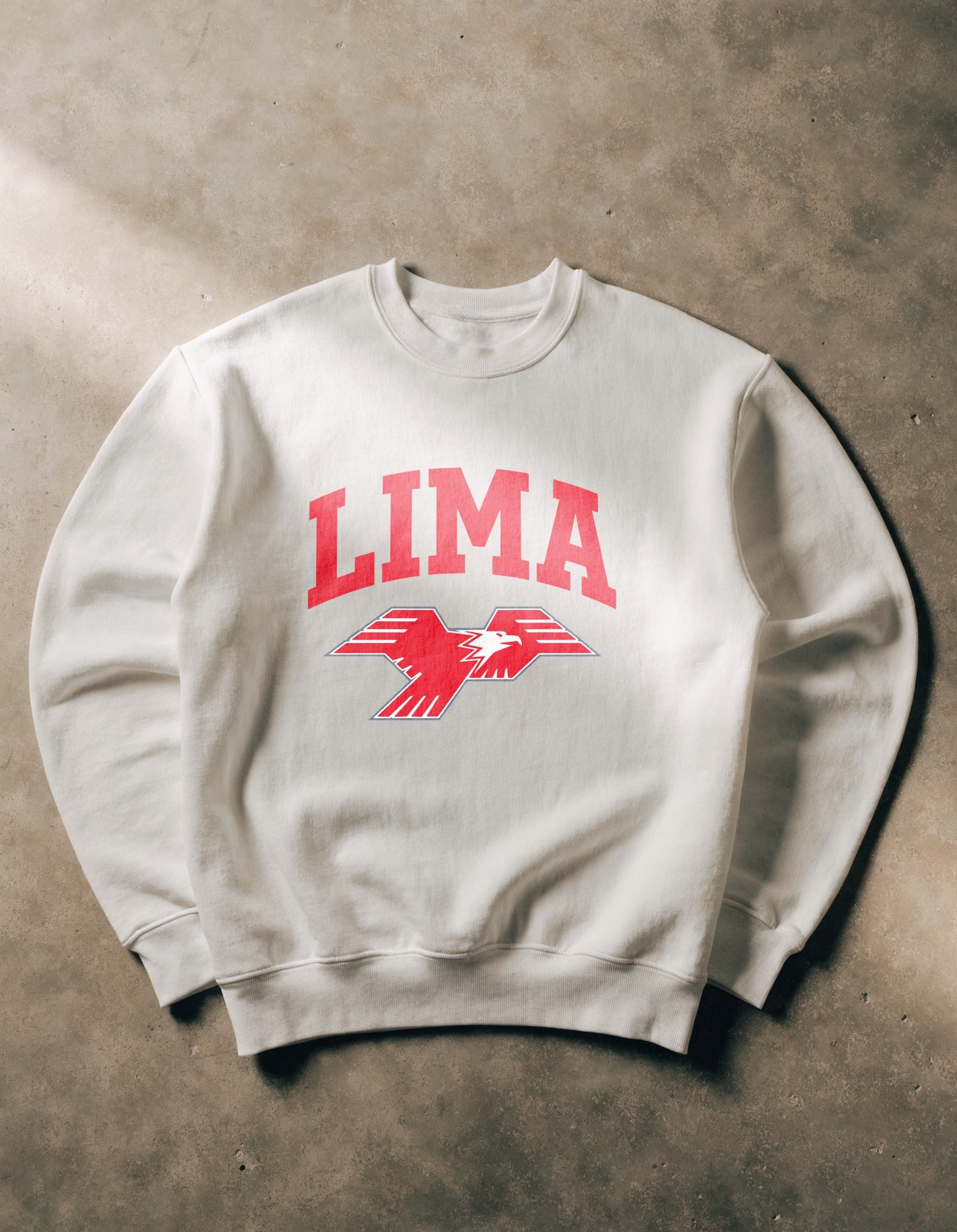 Lima Central Catholic Hometown Crewneck - White