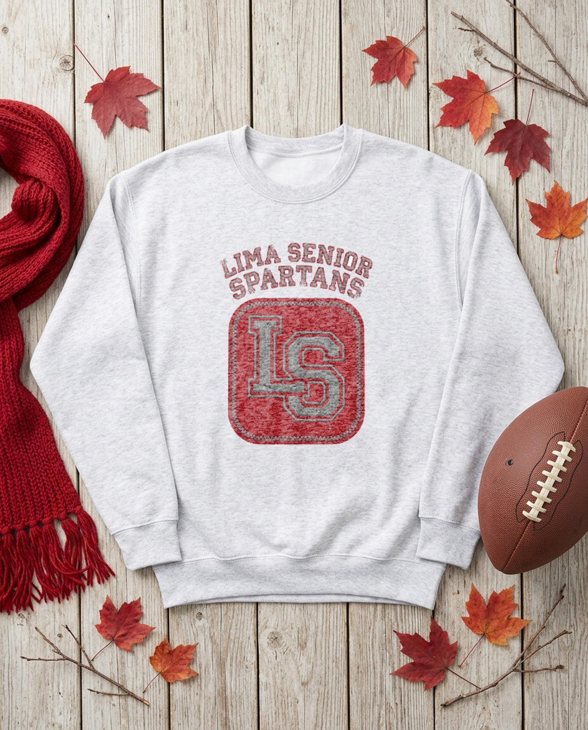 Lima Senior Varsity Lockup Crewneck - Sport Grey