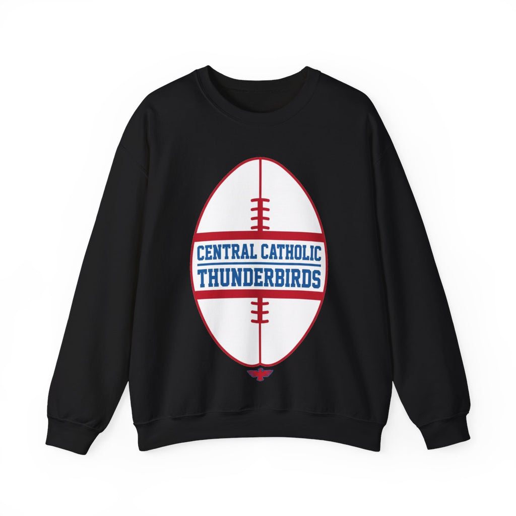 Lima Central Catholic Gridiron Crewneck in black, front view