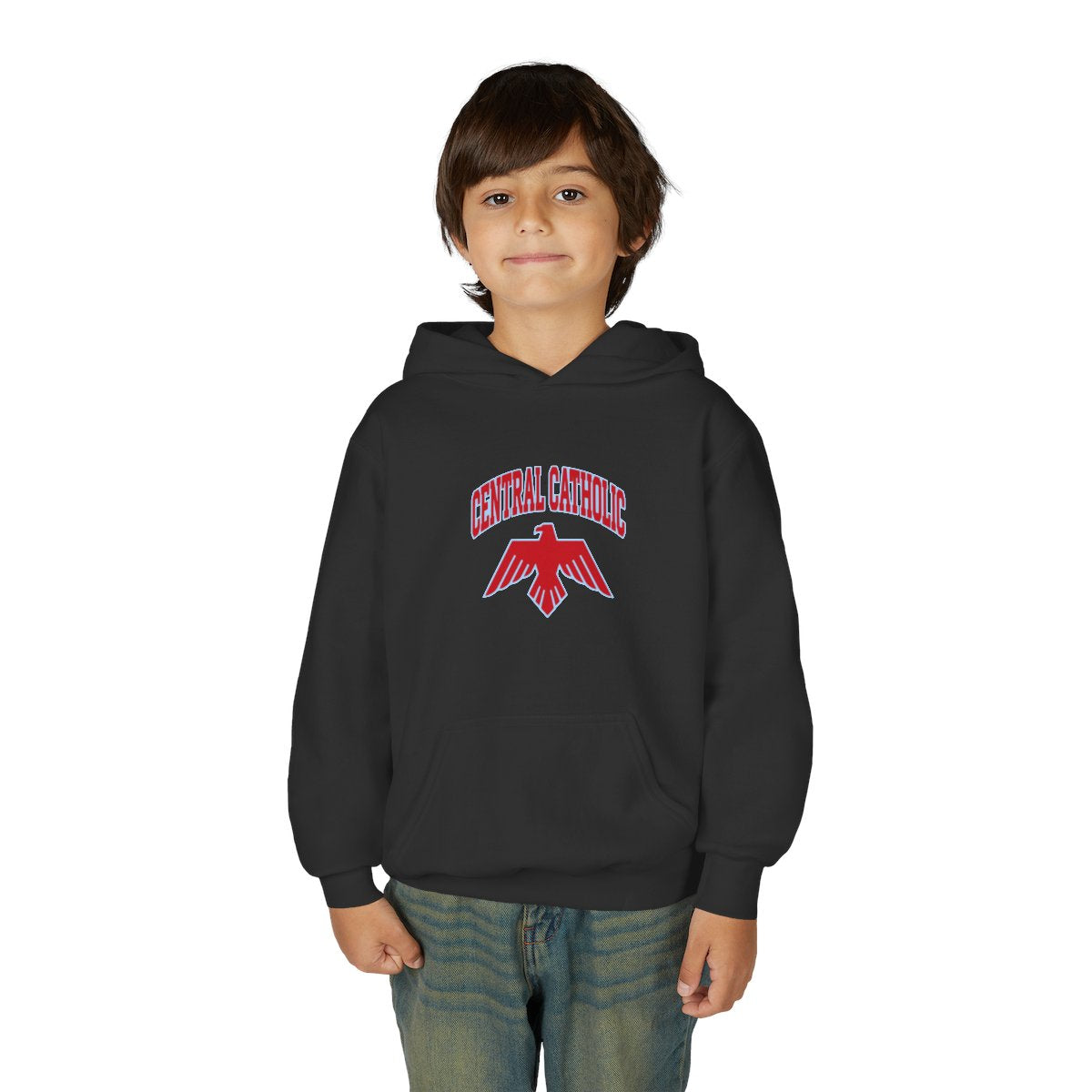 Lima Central Catholic Arch Logo Youth Hoodie