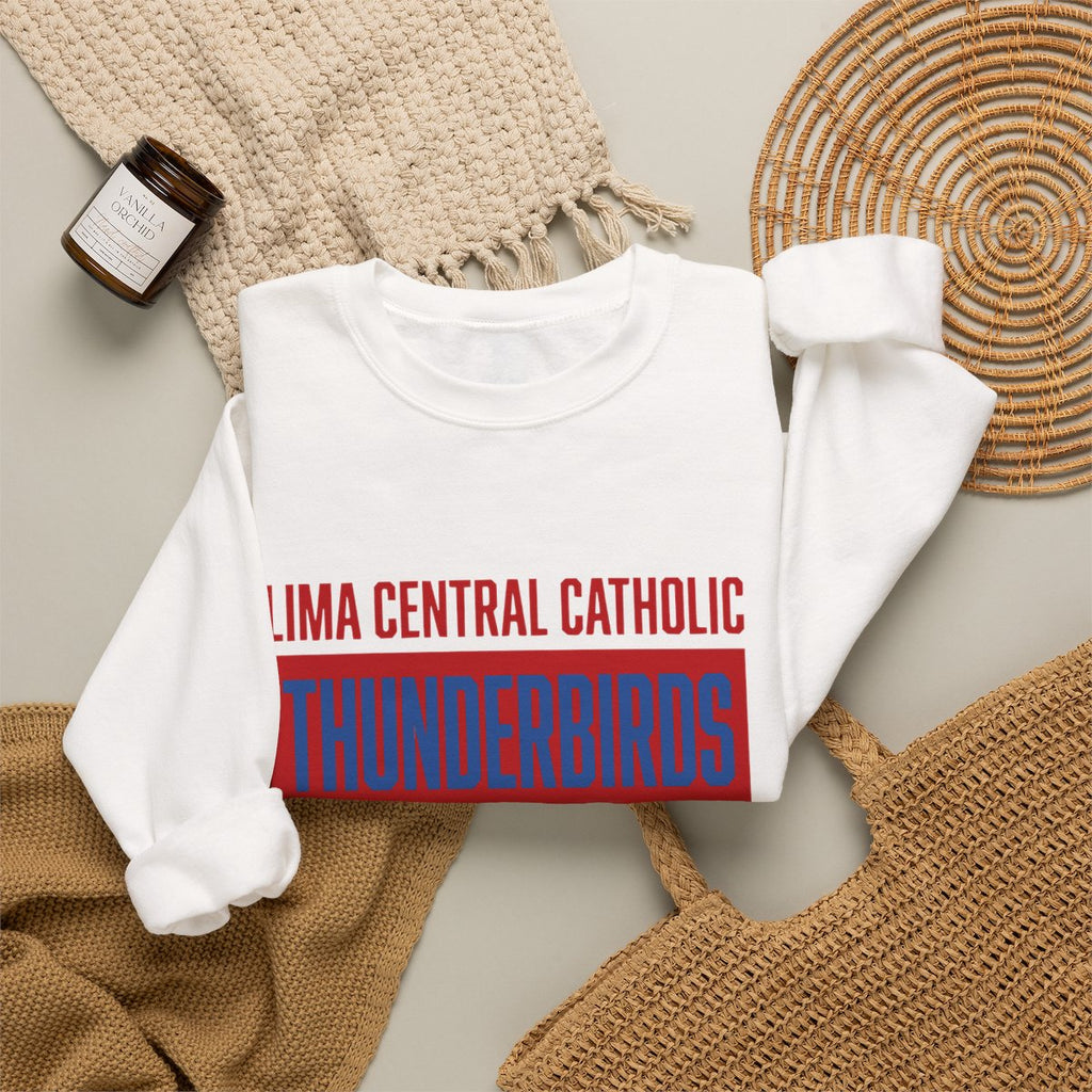Lima Central Catholic Boxed Mascot Crewneck