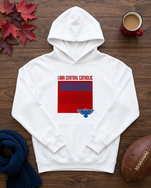 Lima Central Catholic Boxed Mascot Hoodie