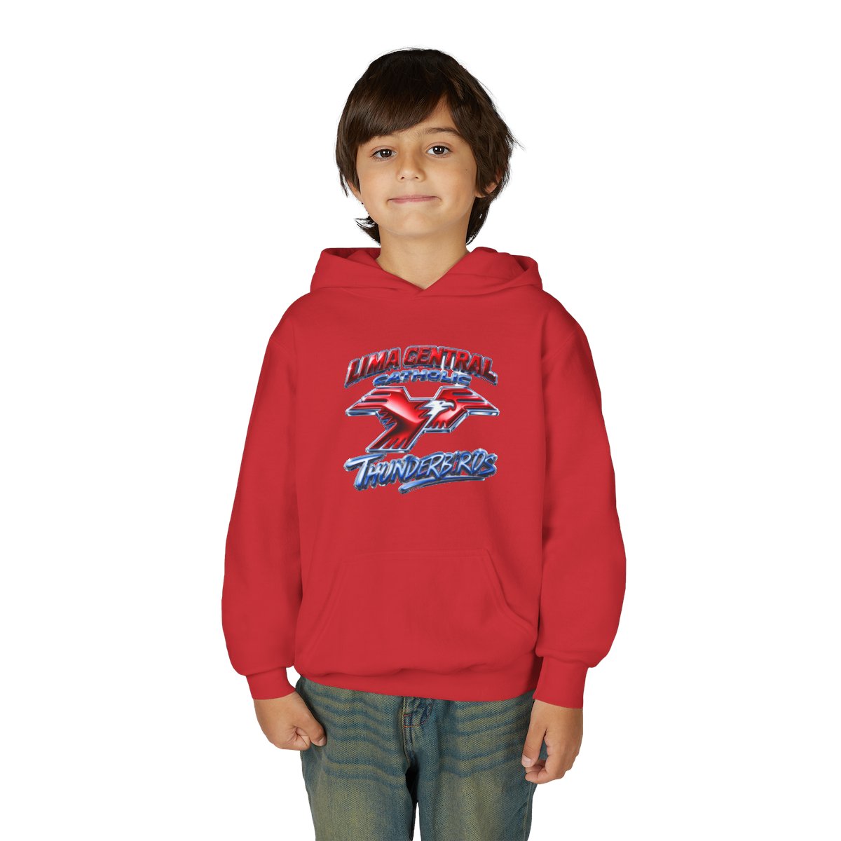 Lima Central Catholic Chrome Y2k Youth Hoodie