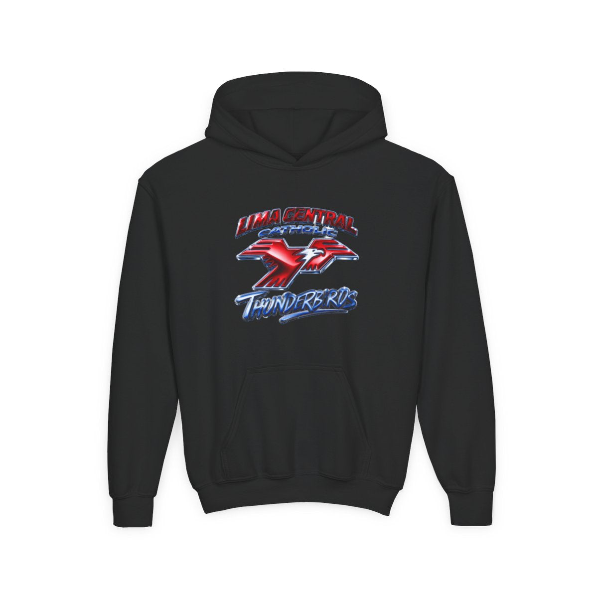 Lima Central Catholic Chrome Y2k Youth Hoodie
