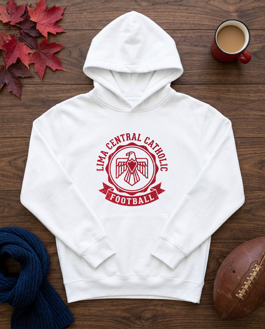 Lima Central Catholic Crest Badge Hoodie