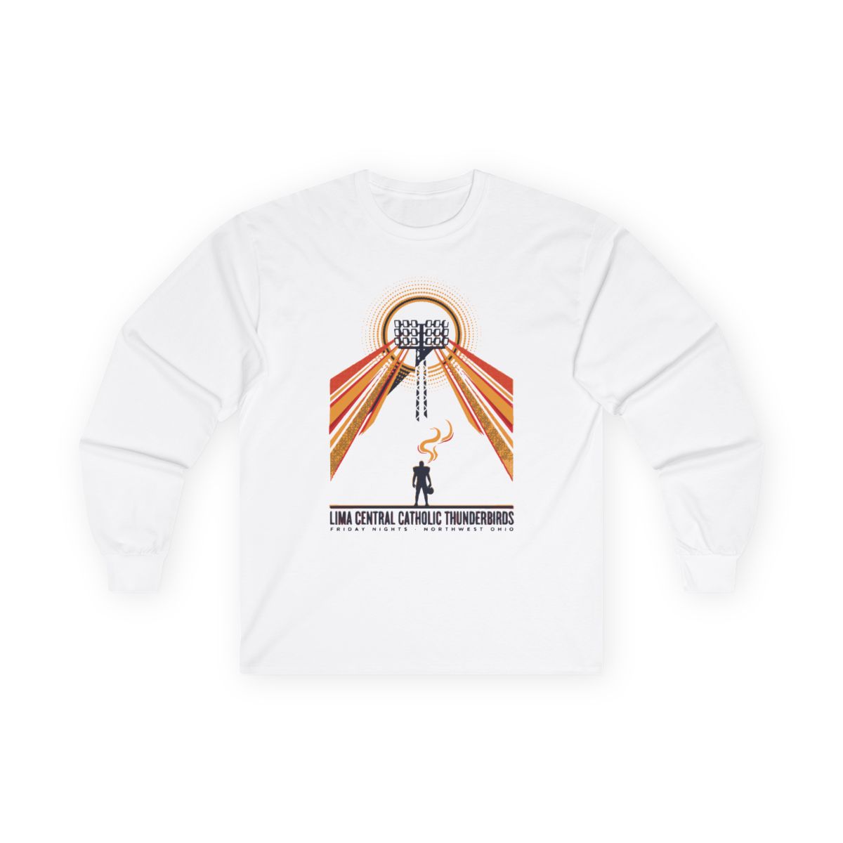 Lima Central Catholic Retro Stadium Lights Long Sleeve