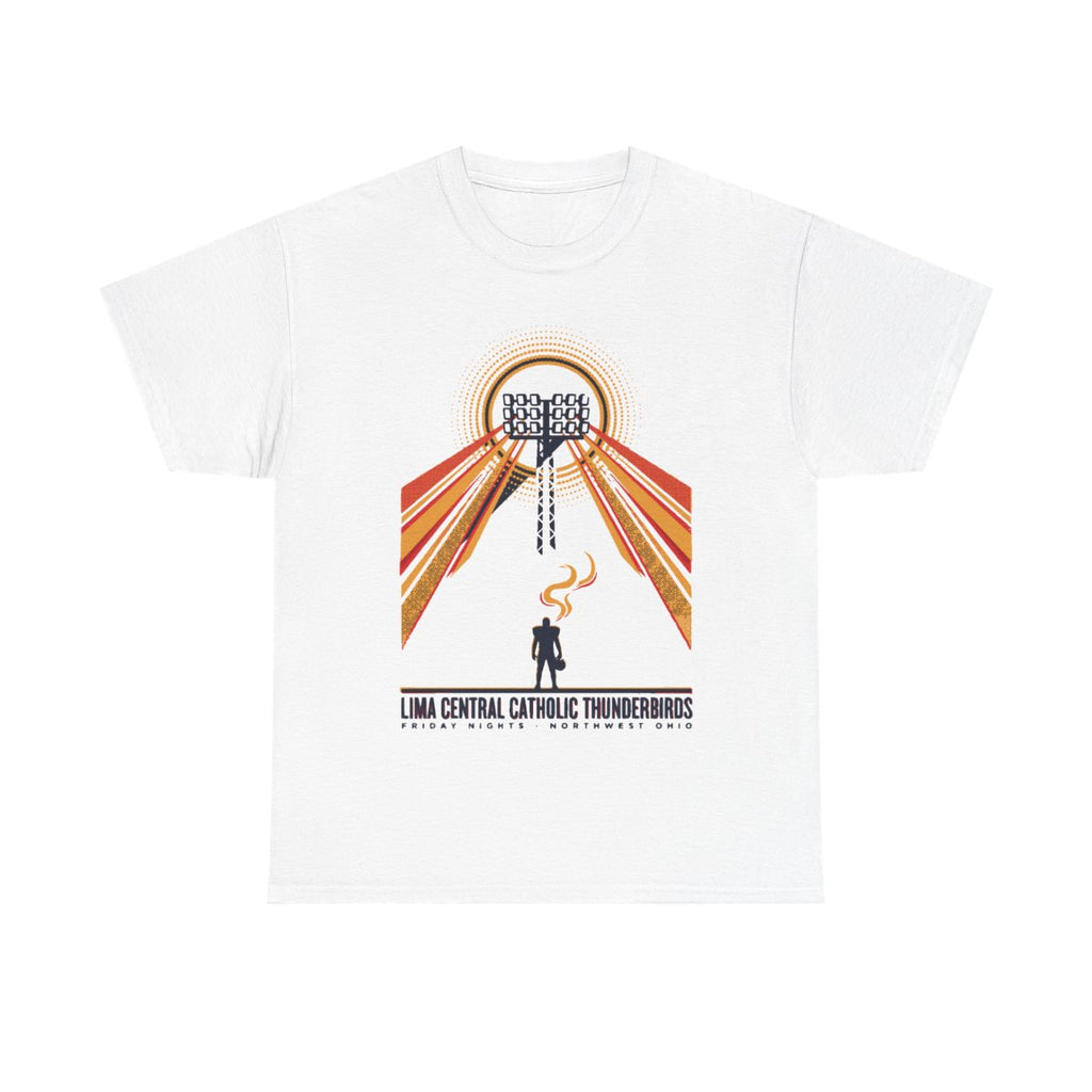 Lima Central Catholic Retro Stadium Lights Tee