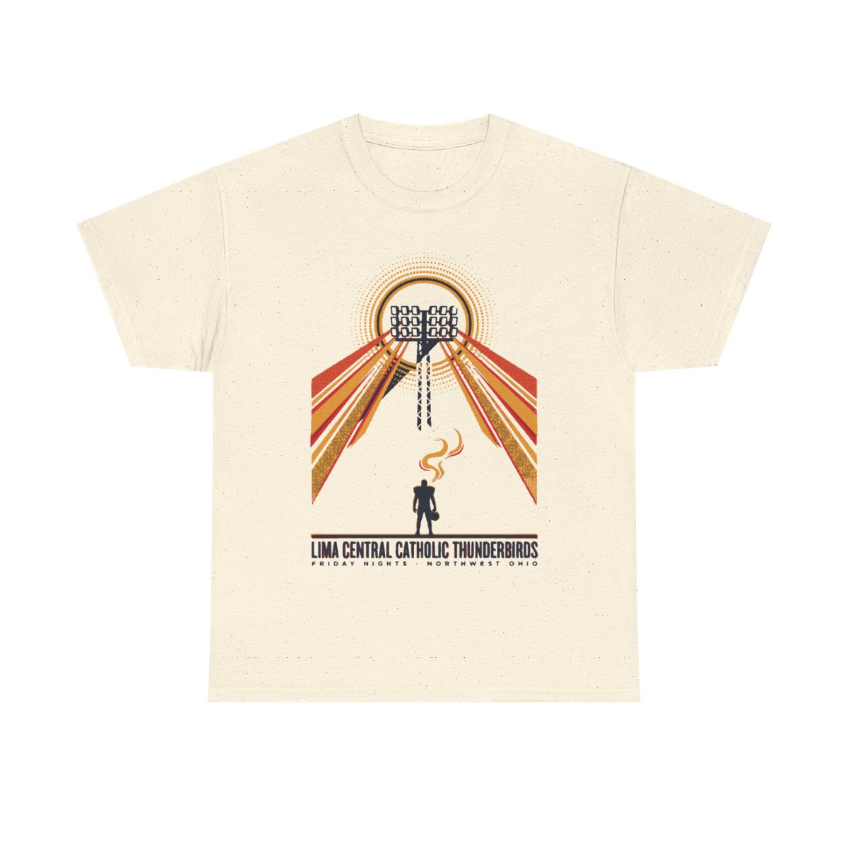 Lima Central Catholic Retro Stadium Lights Tee