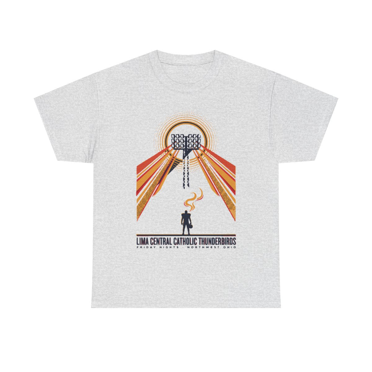 Lima Central Catholic Retro Stadium Lights Tee