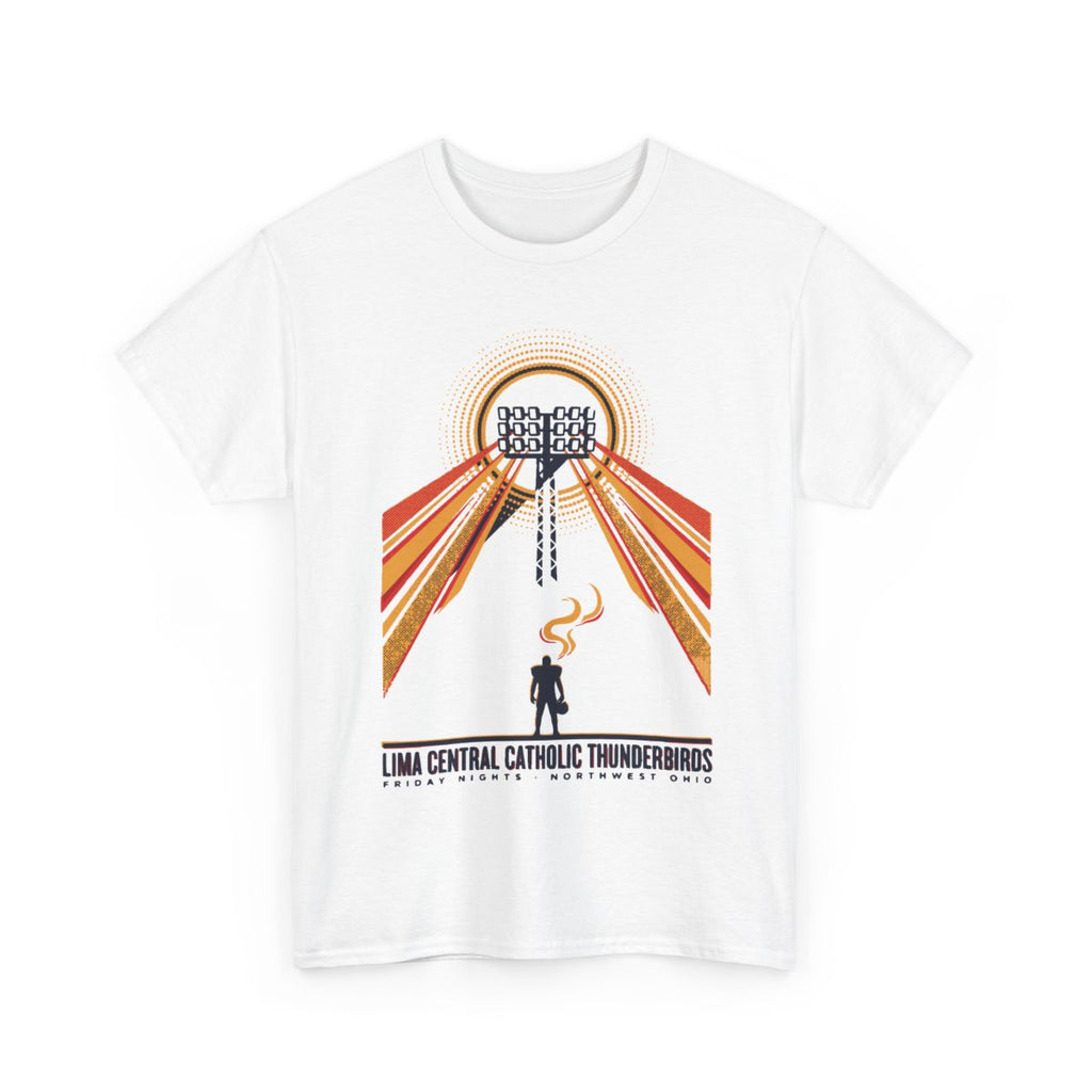 Lima Central Catholic Retro Stadium Lights Tee