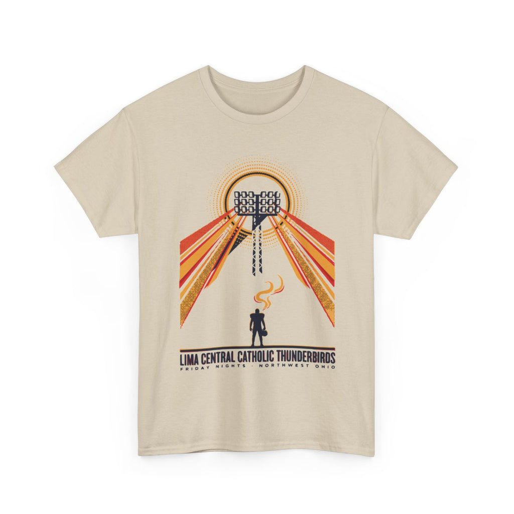 Lima Central Catholic Retro Stadium Lights Tee