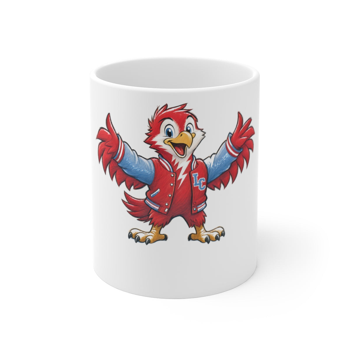 Lima Central Catholic Hand Drawn Mascot Mug
