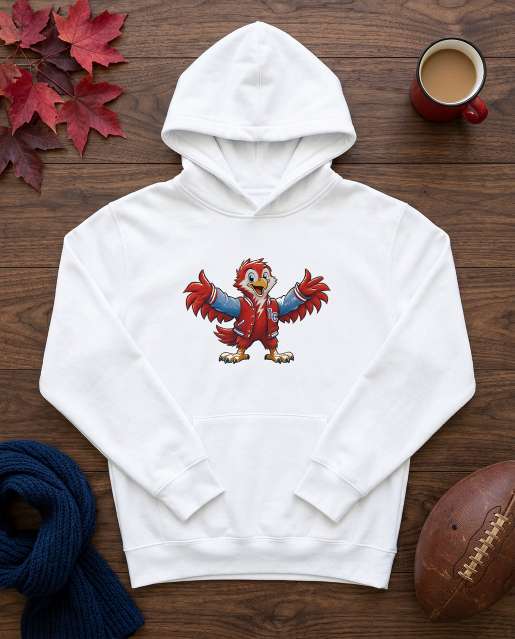 Lima Central Catholic Hand Drawn Mascot Hoodie