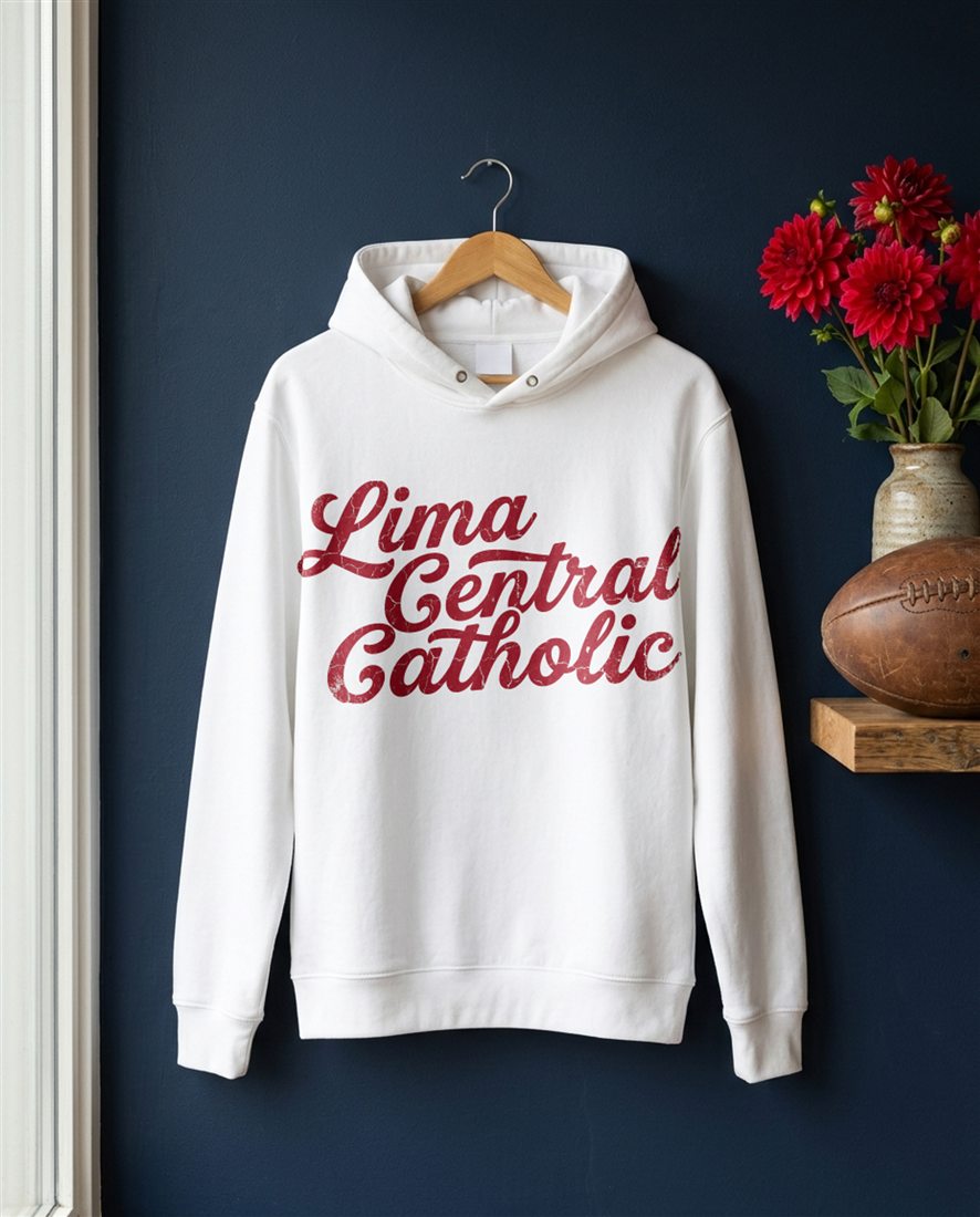 Lima Central Catholic Heritage Script Hoodie