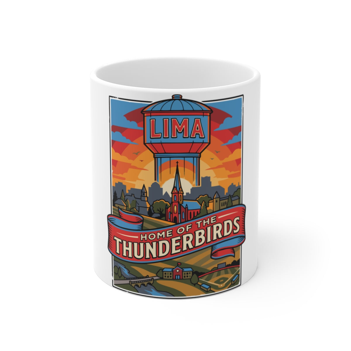 Lima Central Catholic Hometown Poster Mug