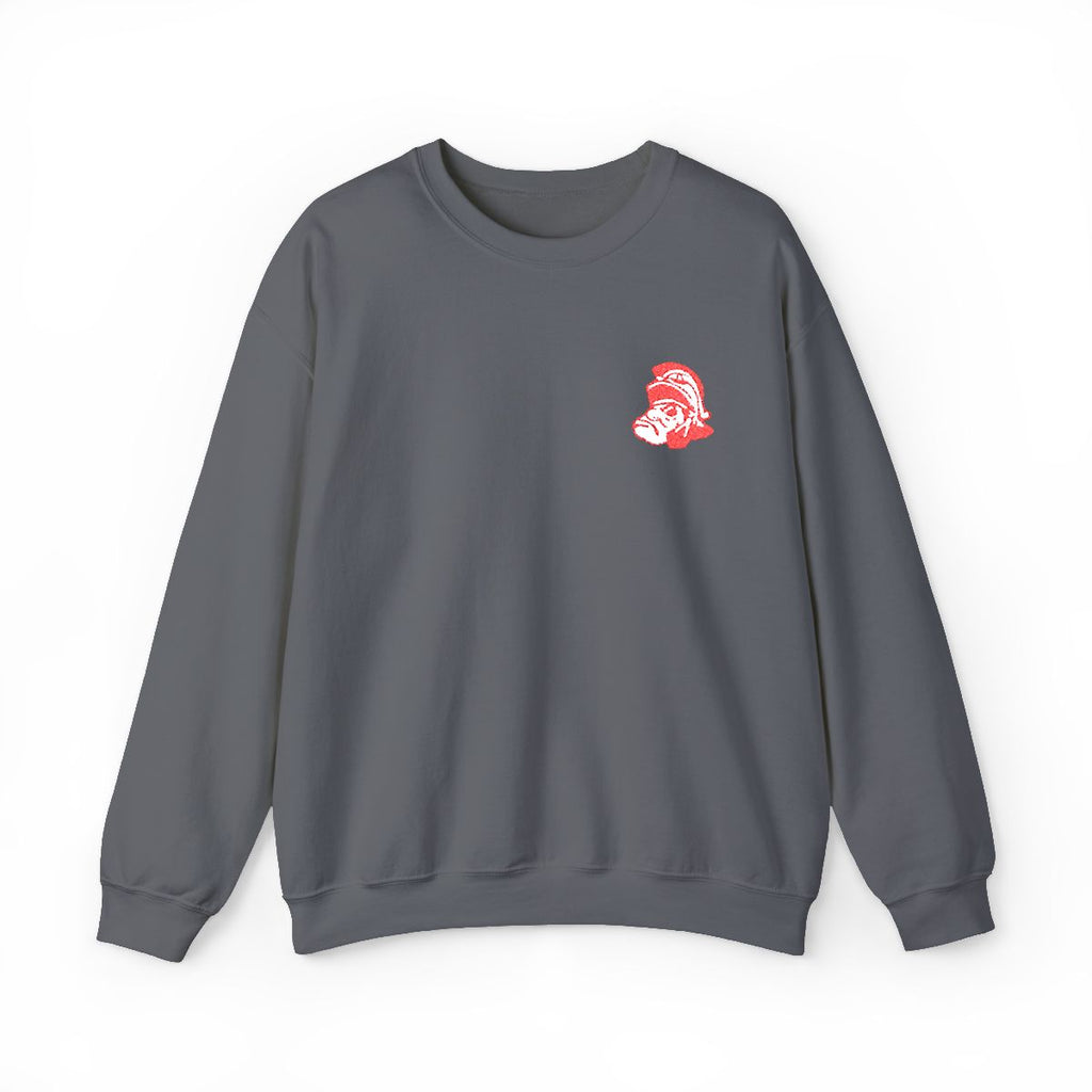Lima Senior Spartan Mark Embroidered Crewneck