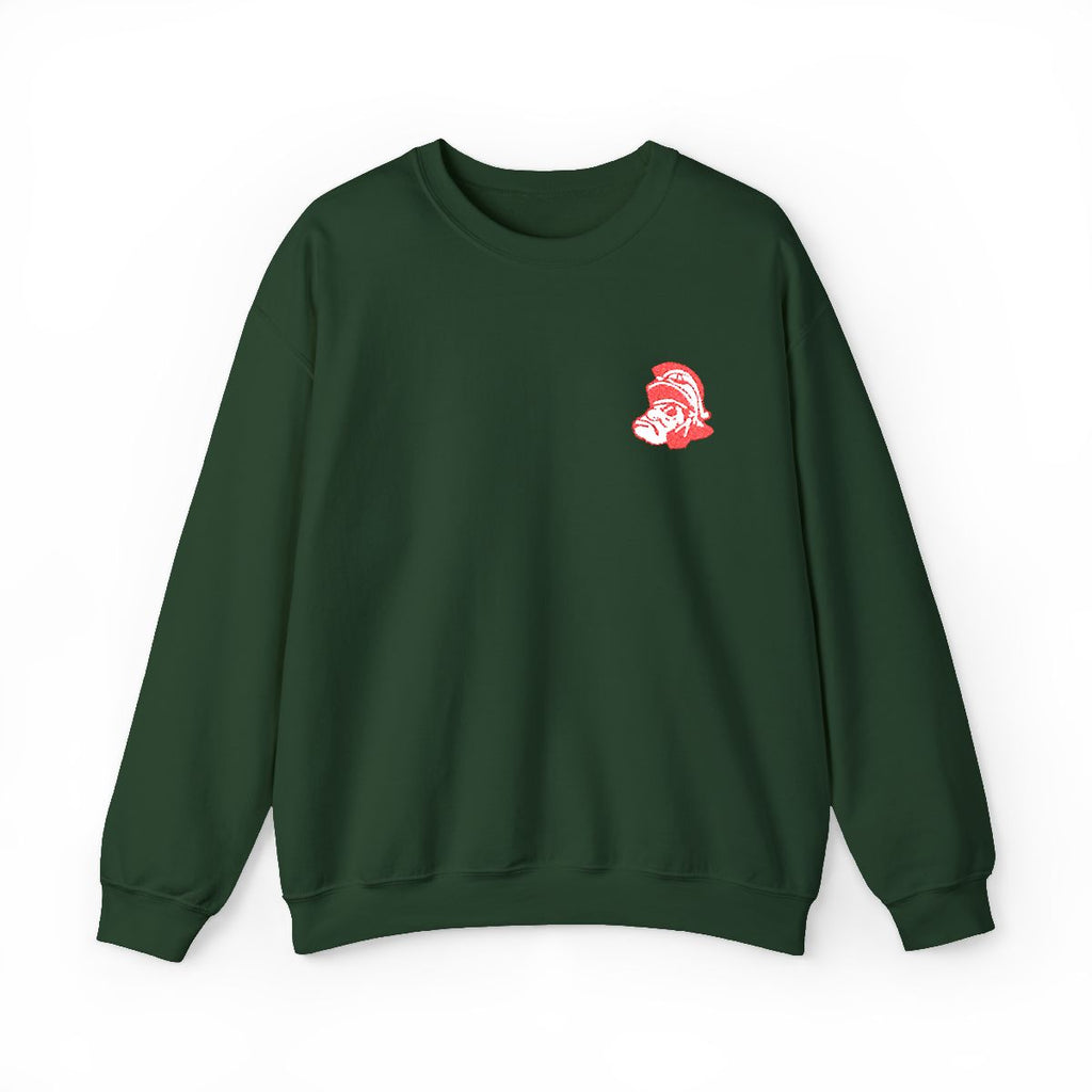 Lima Senior Spartan Mark Embroidered Crewneck